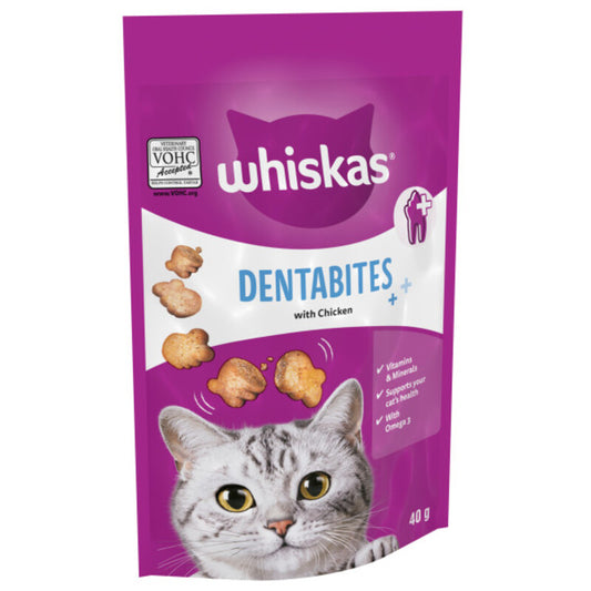 Whiskas Dentabites Chicken Cat Treats 40g x 6