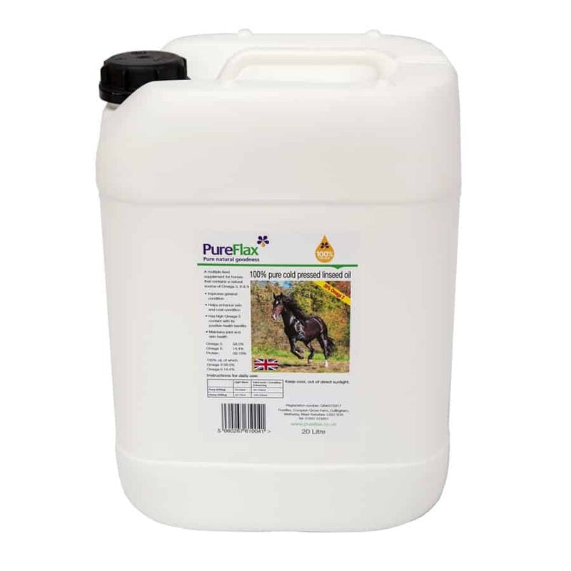 PureFlax Linseed Oil for Horses & Ponies 20L