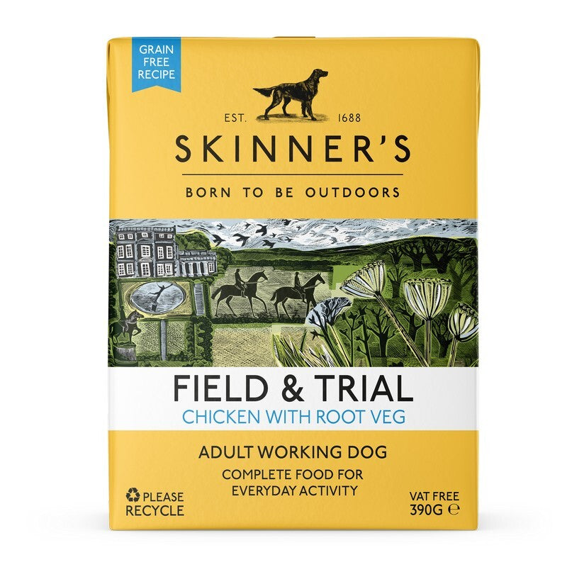 Skinners Field & Trial Adult Grain Free Chicken with Root Veg 390g x 18