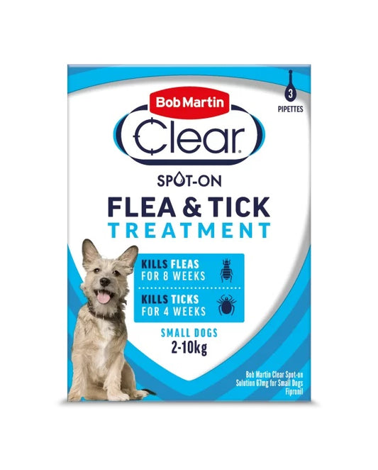 BM Clear SpotOn Flea Sml (2-10kg) 3px6